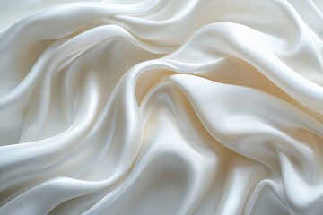 Fototapeta premium background texture fabric soft white blurred abstract calm peaceful shine movement natural graphic satin silky material effect ripple fashion