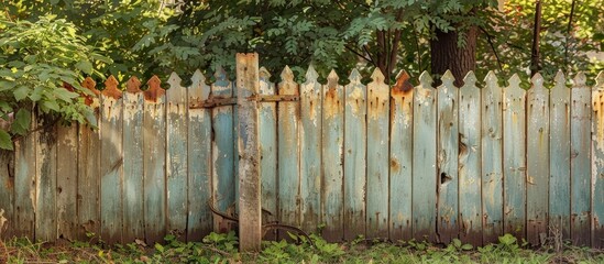 Fototapeta premium Vintage Wicket In The Courtyard Vintage Fence