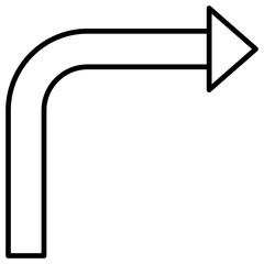 Obraz premium Turn Right Icon
