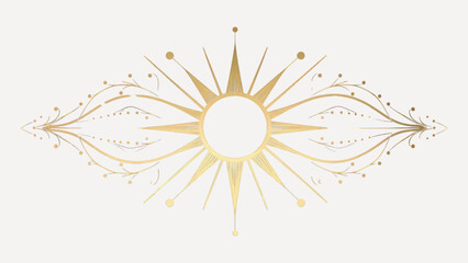 Elegant golden sunburst design