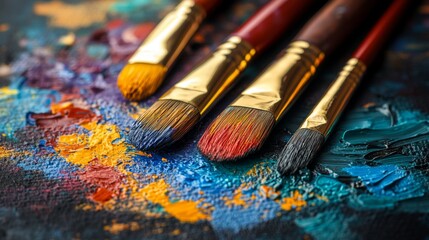 Obraz premium Paintbrushes and Palette.