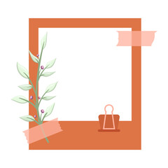 Watercolor Floral Photo Frame, perfect for your design need, for invitation, twibbon, border, photo frame, and background