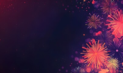 fireworks on the night sky
