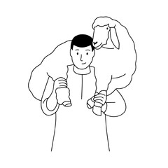 Muslim man at Eid al-Adha