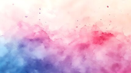 Obraz premium Watercolor Abstract Background, Pink, Blue, Gradient, Texture