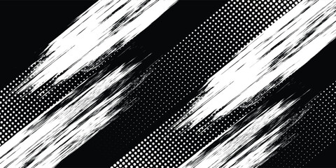 Vector striped pattern, grunge stripe seamless background, black and white brush strokes. grungy stripes. EPS 10