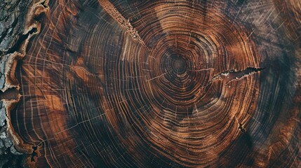 Fototapeta premium Warm brown cut wood texture. Detailed texture