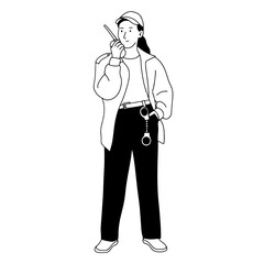 Security guard woman