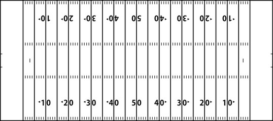 Illustration of an American football court, aerial view