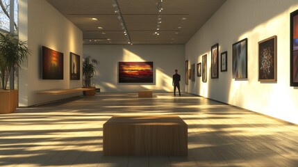 Gallery Interior Sunlight.