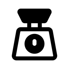 kitchen scale glyph icon