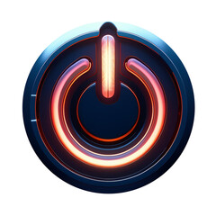 Minimalist Modern LED Backlit Power Button PNG Series: High-Resolution Transparent Images for Sleek Designs &ndash; Perfect for Tech Projects, User Interface Elements, and Futuristic Graphic Design