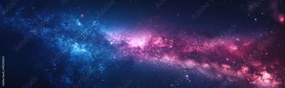 Poster deep space background featuring stardust and shining stars highlighted by a cosmic milky way backdro