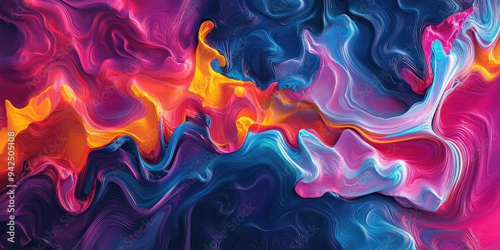 Aufkleber colorful abstract background in a 3d cartoon rendering modern graphic art featuring fractal artwork 