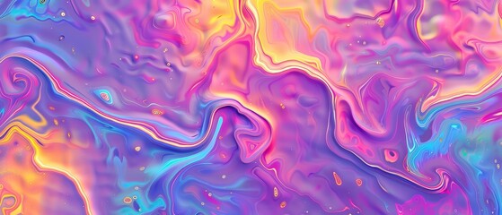 Abstract Swirling Liquid Artwork