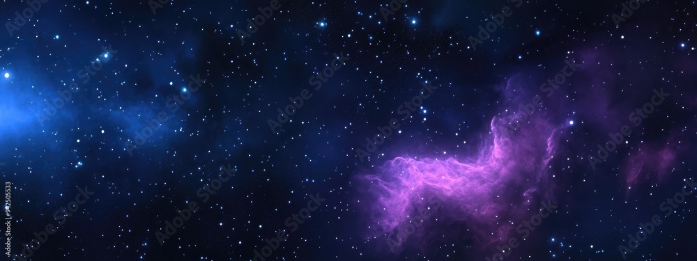 Poster 3d cartoon illustration of a deep space star field showcasing a universe filled with stars and gas i