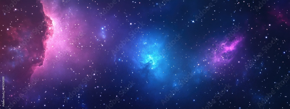 Poster High definition star field background featuring a 3D cartoon rendering of deep space Colorful starry night sky texture in the outer space backdrop