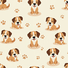 seamless pattern with dogs