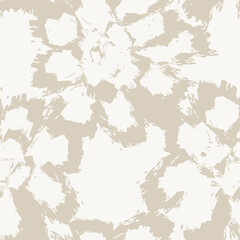 Neutral Colour Abstract Floral Seamless Pattern Design