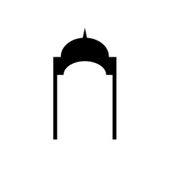 Islamic door and window vector, Islamic architecture, ornate door design, decorative door and window