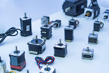 collection of Stepper motors for precise movement