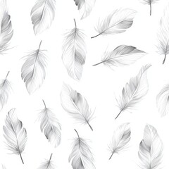 Feather pattern bird delicate soft intricate seamless