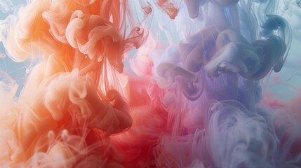 Fototapeta premium Abstract Ink Swirls in Water.