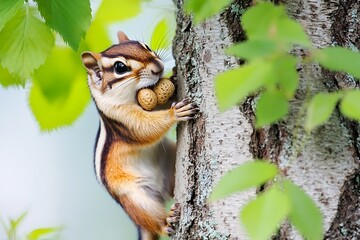 Obraz premium squirrel on a tree
