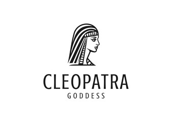 Vector illustration of Cleopatra queen Logo Design