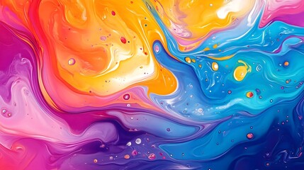 Fototapeta premium Ink Splash Abstract Background with Swirling Vivid Colors