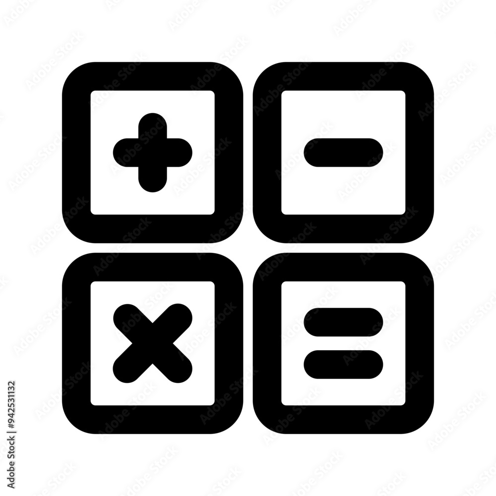 Canvas Prints calculator glyph icon