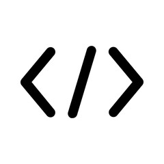 coding glyph icon