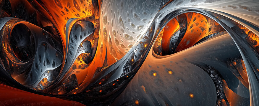 Abstract digital art generated by AI algorithmic patterns, gener