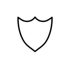 shield outline icon isolated vector illustration