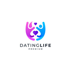 a couple dancing for a social media dating and friendship app logo