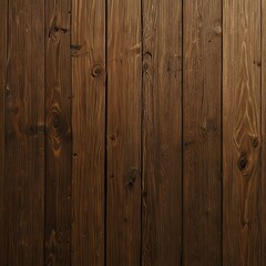 Obraz premium Close-up view of dark-stained wood planks with rich grain patterns and knots, exuding natural rustic charm.