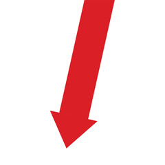 red arrow business graph going down represent loss 3