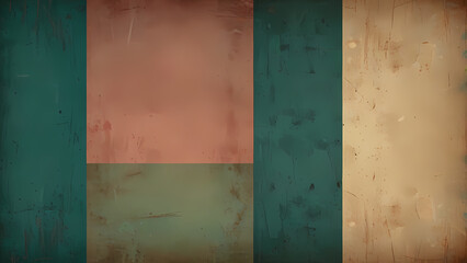 abstract illustration background featuring a vintage color palette, with muted tones of sepia, teal, and dusty rose