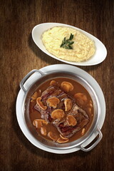 Filet with Madeira Sauce, Mushrooms and Puree