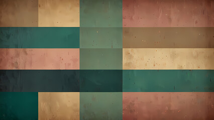 abstract illustration background featuring a vintage color palette, with muted tones of sepia, teal, and dusty rose
