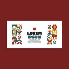 Abstract Geometric Mosaic Backdrop and Banner Design