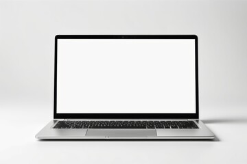 blank screen laptop isolated on white background for mockup