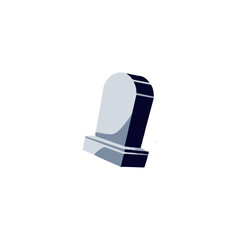 Tombstone Icon Flat Design.