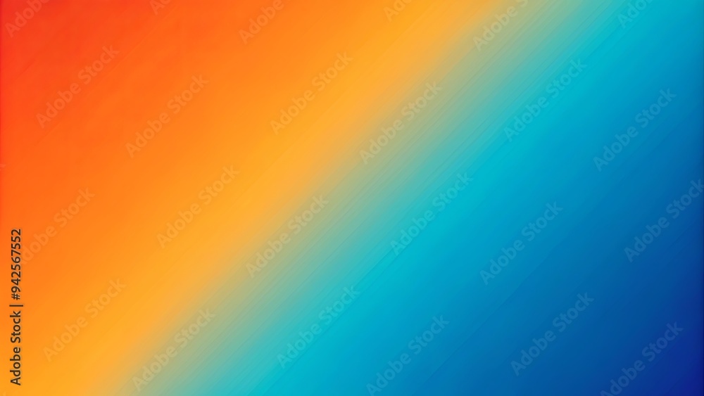 Wall mural Abstract gradient background in shades of blue to orange creates a blurred texture