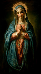 Immaculate Heart of Mary. AI generative.