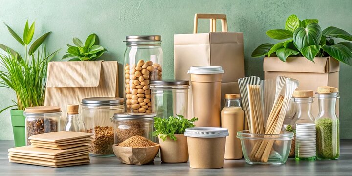 Sustainable packaging alternatives featuring biodegradable materials and plant-based plastics