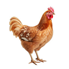 Fototapeta premium Hen Isolated on a Transparent Background