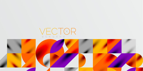 Triangles, round triangles and circles techno art. Vector Illustration For Wallpaper, Banner, Background, Card, Book Illustration, landing page