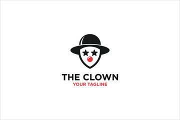clown logo vector icon illustration.