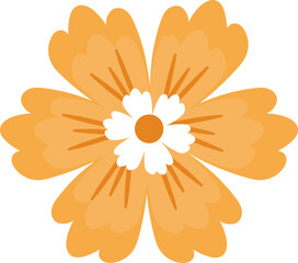 Spring Flower Flat Sticker Design